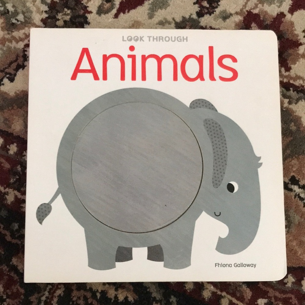 Look through animals 🌹 hardback hard cover board book early sensory learning